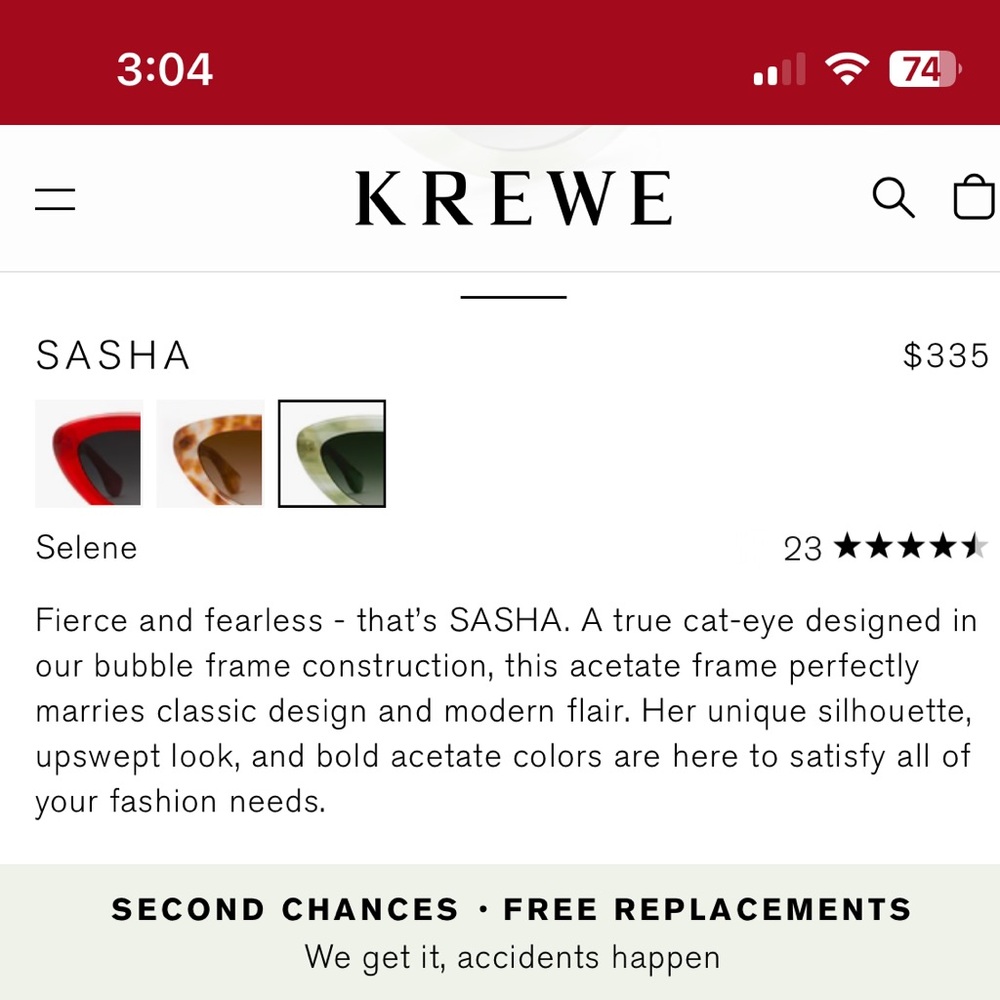 KREWE Sasha Cat-Eye Sunglasses - Picture 4 of 16